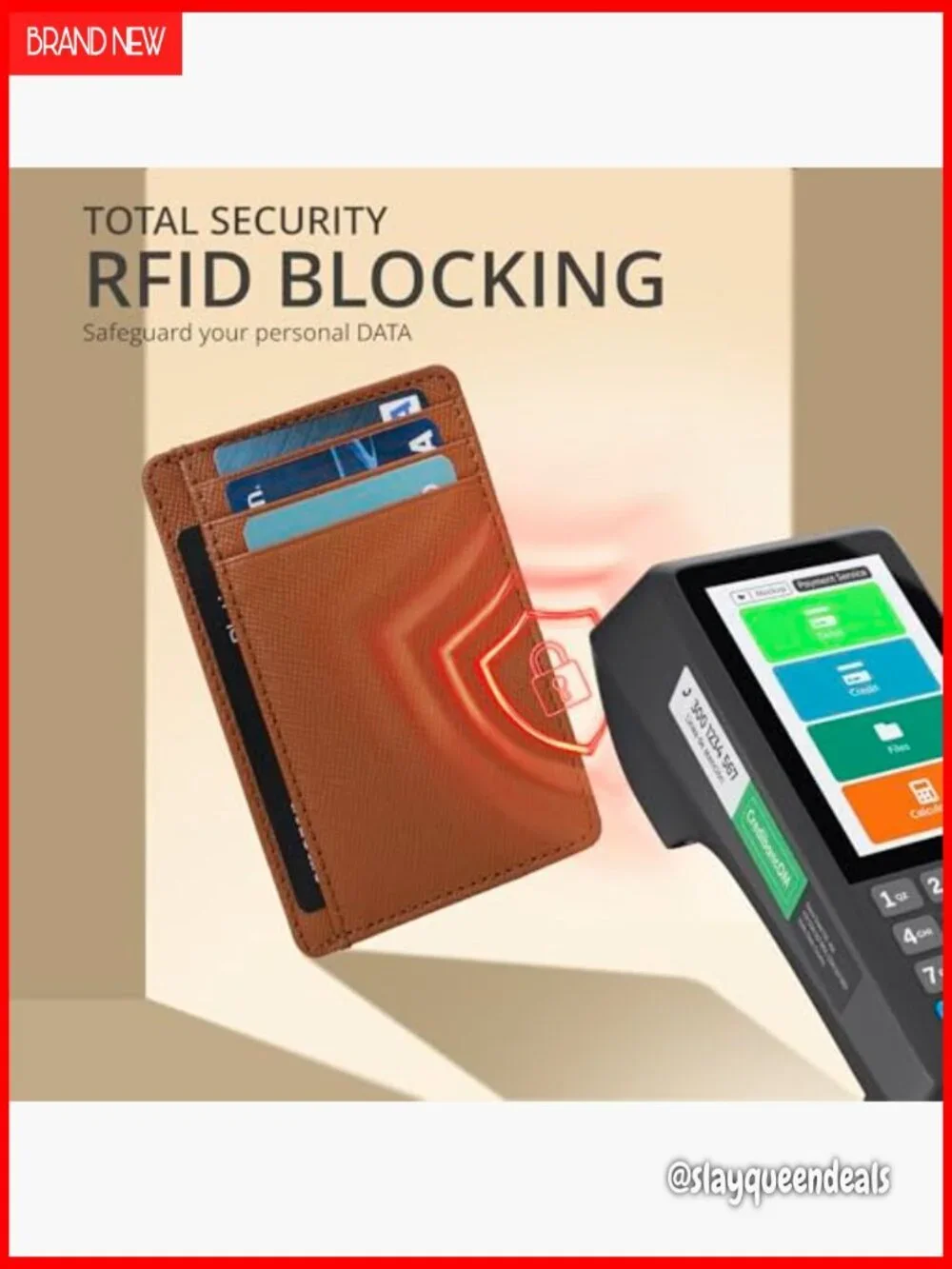 Minimalist RFID Blocking Leather Wallet Front Pocket Card Holder